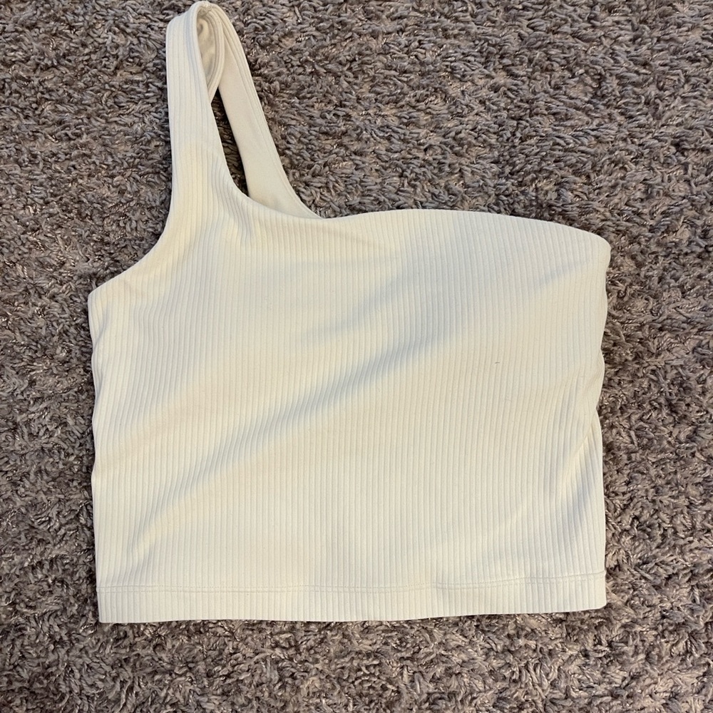 Ribbed Nulu Asymmetrical Yoga Tank Top